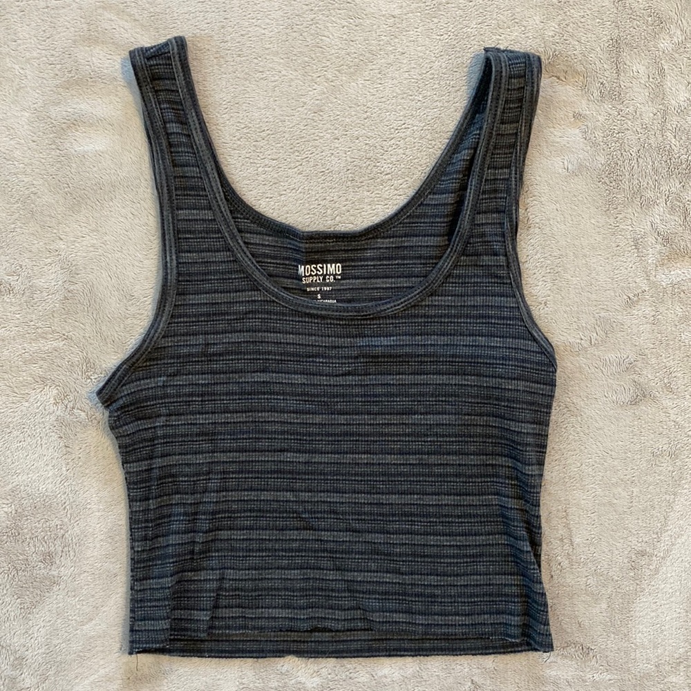 Gray Crop Top